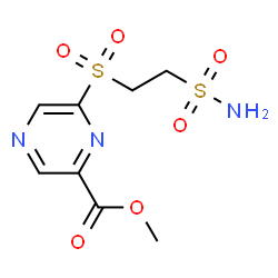ChemSpider 2D Image | Methyl 6-[(2-sulfamoylethyl)sulfonyl]-2-pyrazinecarboxylate | C8H11N3O6S2