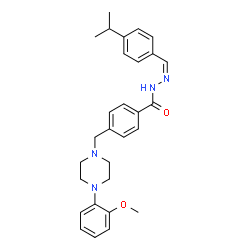 ChemSpider 2D Image | N'-[(Z)-(4-Isopropylphenyl)methylene]-4-{[4-(2-methoxyphenyl)-1-piperazinyl]methyl}benzohydrazide | C29H34N4O2