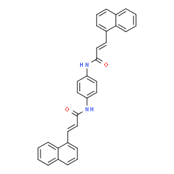 ChemSpider 2D Image | (2E,2'E)-N,N'-1,4-Phenylenebis[3-(1-naphthyl)acrylamide] | C32H24N2O2