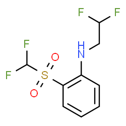 ChemSpider 2D Image | N-(2,2-Difluoroethyl)-2-[(difluoromethyl)sulfonyl]aniline | C9H9F4NO2S