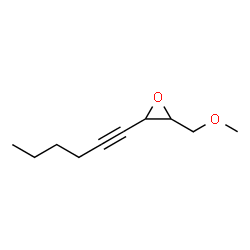 ChemSpider 2D Image | Oxirane, 2-(hexyn-1-yl)-3-methoxymethyl- | C10H16O2