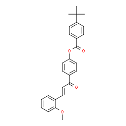 ChemSpider 2D Image | 4-[(2E)-3-(2-Methoxyphenyl)prop-2-enoyl]phenyl 4-tert-butylbenzoate | C27H26O4