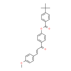 ChemSpider 2D Image | 4-[(2E)-3-(4-Methoxyphenyl)prop-2-enoyl]phenyl 4-tert-butylbenzoate | C27H26O4