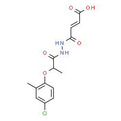 ChemSpider 2D Image | (2E)-4-{2-[2-(4-Chloro-2-methylphenoxy)propanoyl]hydrazino}-4-oxo-2-butenoic acid | C14H15ClN2O5