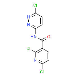 ChemSpider 2D Image | 2,6-Dichloro-N-(6-chloro-3-pyridazinyl)nicotinamide | C10H5Cl3N4O