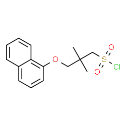 ChemSpider 2D Image | 2,2-Dimethyl-3-(1-naphthyloxy)-1-propanesulfonyl chloride | C15H17ClO3S