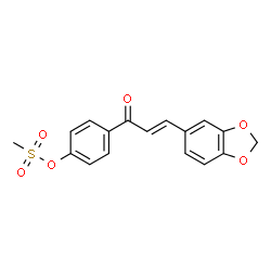 ChemSpider 2D Image | 4-[(2E)-3-(1,3-Benzodioxol-5-yl)-2-propenoyl]phenyl methanesulfonate | C17H14O6S