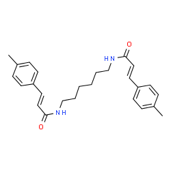 ChemSpider 2D Image | (2E,2'E)-N,N'-1,6-Hexanediylbis[3-(4-methylphenyl)acrylamide] | C26H32N2O2