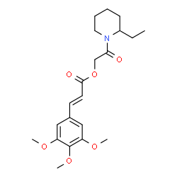 ChemSpider 2D Image | 2-(2-Ethyl-1-piperidinyl)-2-oxoethyl (2E)-3-(3,4,5-trimethoxyphenyl)acrylate | C21H29NO6