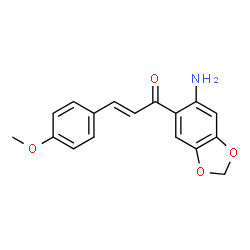 ChemSpider 2D Image | (2E)-1-(6-Amino-1,3-benzodioxol-5-yl)-3-(4-methoxyphenyl)-2-propen-1-one | C17H15NO4