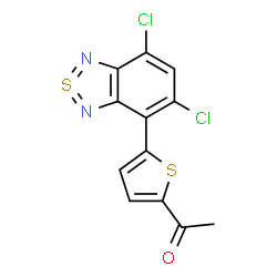 ChemSpider 2D Image | 1-[5-(2,4-dichloro-8$l^{4}-thia-7,9-diazabicyclo[4.3.0]nona-1(6),2,4,7,8-pentaen-5-yl)-2-thienyl]ethanone | C12H6Cl2N2OS2