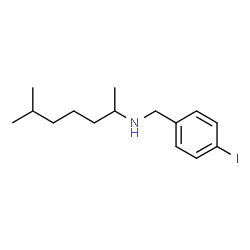 ChemSpider 2D Image | N-(4-Iodobenzyl)-6-methyl-2-heptanamine | C15H24IN