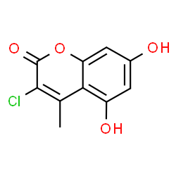 ChemSpider 2D Image | 3-Chloro-5,7-dihydroxy-4-methyl-2H-chromen-2-one | C10H7ClO4