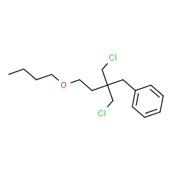 ChemSpider 2D Image | [4-Butoxy-2,2-bis(chloromethyl)butyl]benzene | C16H24Cl2O