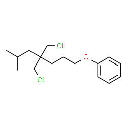 ChemSpider 2D Image | {[4,4-Bis(chloromethyl)-6-methylheptyl]oxy}benzene | C16H24Cl2O