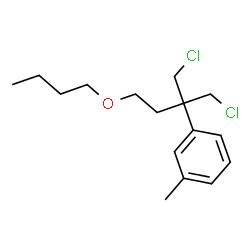 ChemSpider 2D Image | 1-[4-Butoxy-1-chloro-2-(chloromethyl)-2-butanyl]-3-methylbenzene | C16H24Cl2O