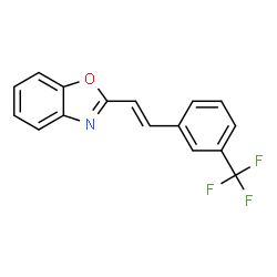 ChemSpider 2D Image | 2-{(E)-2-[3-(Trifluoromethyl)phenyl]vinyl}-1,3-benzoxazole | C16H10F3NO