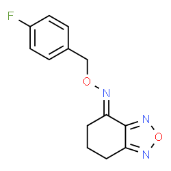 ChemSpider 2D Image | (4E)-N-[(4-Fluorobenzyl)oxy]-6,7-dihydro-2,1,3-benzoxadiazol-4(5H)-imine | C13H12FN3O2