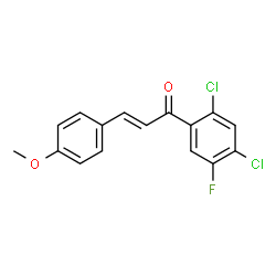 ChemSpider 2D Image | 2',4'-Dichloro-5'-fluoro-4-methoxychalcone | C16H11Cl2FO2