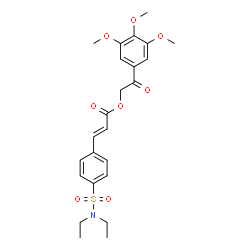 ChemSpider 2D Image | 2-Oxo-2-(3,4,5-trimethoxyphenyl)ethyl (2E)-3-[4-(diethylsulfamoyl)phenyl]acrylate | C24H29NO8S