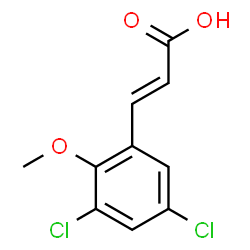 ChemSpider 2D Image | (2E)-3-(3,5-Dichloro-2-methoxyphenyl)acrylic acid | C10H8Cl2O3