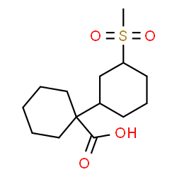 ChemSpider 2D Image | 3'-(Methylsulfonyl)-1,1'-bi(cyclohexyl)-1-carboxylic acid | C14H24O4S