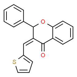 ChemSpider 2D Image | (3Z)-2-Phenyl-3-(2-thienylmethylene)-2,3-dihydro-4H-chromen-4-one | C20H14O2S