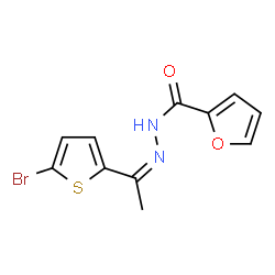 ChemSpider 2D Image | N'-[(1Z)-1-(5-Bromo-2-thienyl)ethylidene]-2-furohydrazide | C11H9BrN2O2S