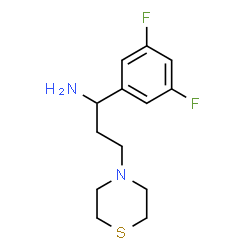 ChemSpider 2D Image | 1-(3,5-Difluorophenyl)-3-(4-thiomorpholinyl)-1-propanamine | C13H18F2N2S