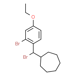 ChemSpider 2D Image | [Bromo(2-bromo-4-ethoxyphenyl)methyl]cycloheptane | C16H22Br2O