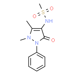 ChemSpider 2D Image | Pyrazol-3(2H)-one, 1,5-dimethyl-4-methylsulfonylamino-2-phenyl- | C12H15N3O3S