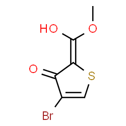 ChemSpider 2D Image | (2Z)-4-Bromo-2-[hydroxy(methoxy)methylene]-3(2H)-thiophenone | C6H5BrO3S