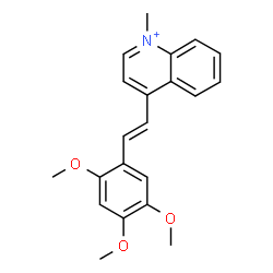 ChemSpider 2D Image | 1-Methyl-4-[(E)-2-(2,4,5-trimethoxyphenyl)vinyl]quinolinium | C21H22NO3