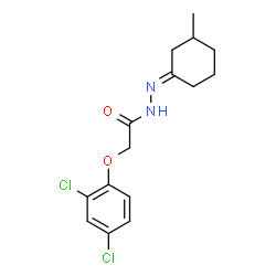 ChemSpider 2D Image | 2-(2,4-Dichlorophenoxy)-N'-[(1E)-3-methylcyclohexylidene]acetohydrazide | C15H18Cl2N2O2