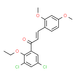 ChemSpider 2D Image | (2E)-1-(3,5-Dichloro-2-ethoxyphenyl)-3-(2,4-dimethoxyphenyl)-2-propen-1-one | C19H18Cl2O4