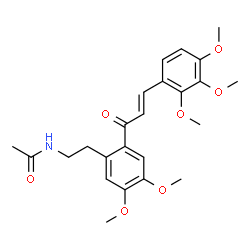 ChemSpider 2D Image | N-(2-{4,5-Dimethoxy-2-[(2E)-3-(2,3,4-trimethoxyphenyl)-2-propenoyl]phenyl}ethyl)acetamide | C24H29NO7