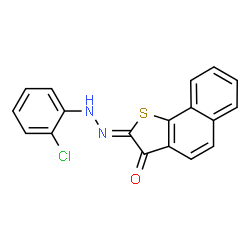 ChemSpider 2D Image | (2Z)-2-[(2-Chlorophenyl)hydrazono]naphtho[1,2-b]thiophen-3(2H)-one | C18H11ClN2OS