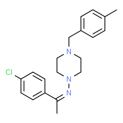 ChemSpider 2D Image | (1Z)-1-(4-Chlorophenyl)-N-[4-(4-methylbenzyl)-1-piperazinyl]ethanimine | C20H24ClN3