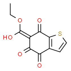 ChemSpider 2D Image | (6Z)-6-[Ethoxy(hydroxy)methylene]-1-benzothiophene-4,5,7(6H)-trione | C11H8O5S