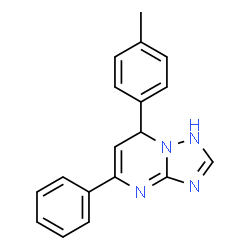 ChemSpider 2D Image | 7-(4-Methylphenyl)-5-phenyl-1,7-dihydro[1,2,4]triazolo[1,5-a]pyrimidine | C18H16N4