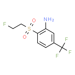 ChemSpider 2D Image | 2-[(2-Fluoroethyl)sulfonyl]-5-(trifluoromethyl)aniline | C9H9F4NO2S