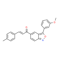 ChemSpider 2D Image | (2E)-1-[3-(3-Methoxyphenyl)-2,1-benzoxazol-5-yl]-3-(4-methylphenyl)-2-propen-1-one | C24H19NO3