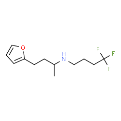 ChemSpider 2D Image | 4,4,4-Trifluoro-N-[4-(2-furyl)-2-butanyl]-1-butanamine | C12H18F3NO