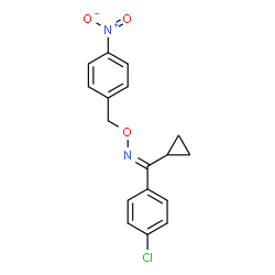 ChemSpider 2D Image | (4-chlorophenyl)(cyclopropyl)methanone O-(4-nitrobenzyl)oxime | C17H15ClN2O3