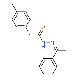 ChemSpider 2D Image | (2Z)-N-(4-Methylphenyl)-2-(1-phenylethylidene)hydrazinecarbothioamide | C16H17N3S