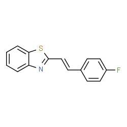 ChemSpider 2D Image | 2-[(E)-2-(4-Fluorophenyl)vinyl]-1,3-benzothiazole | C15H10FNS