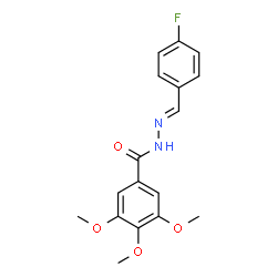 ChemSpider 2D Image | N'-[(E)-(4-Fluorophenyl)methylene]-3,4,5-trimethoxybenzohydrazide | C17H17FN2O4
