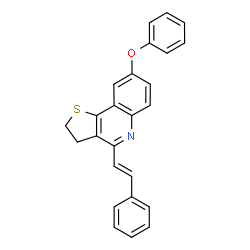 ChemSpider 2D Image | 8-Phenoxy-4-[(E)-2-phenylvinyl]-2,3-dihydrothieno[3,2-c]quinoline | C25H19NOS