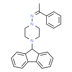 ChemSpider 2D Image | (1Z)-N-[4-(9H-Fluoren-9-yl)-1-piperazinyl]-1-phenylethanimine | C25H25N3