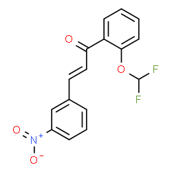 ChemSpider 2D Image | (2E)-1-[2-(Difluoromethoxy)phenyl]-3-(3-nitrophenyl)-2-propen-1-one | C16H11F2NO4